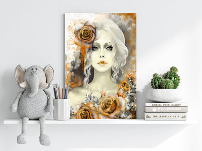 Woman Portrait Aluminum Wall Art