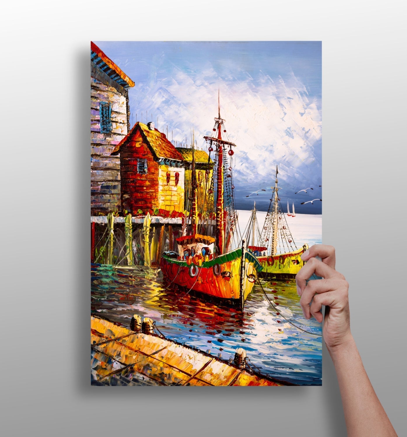 Remote Shores metal wall art panel with coastal shoreline scene