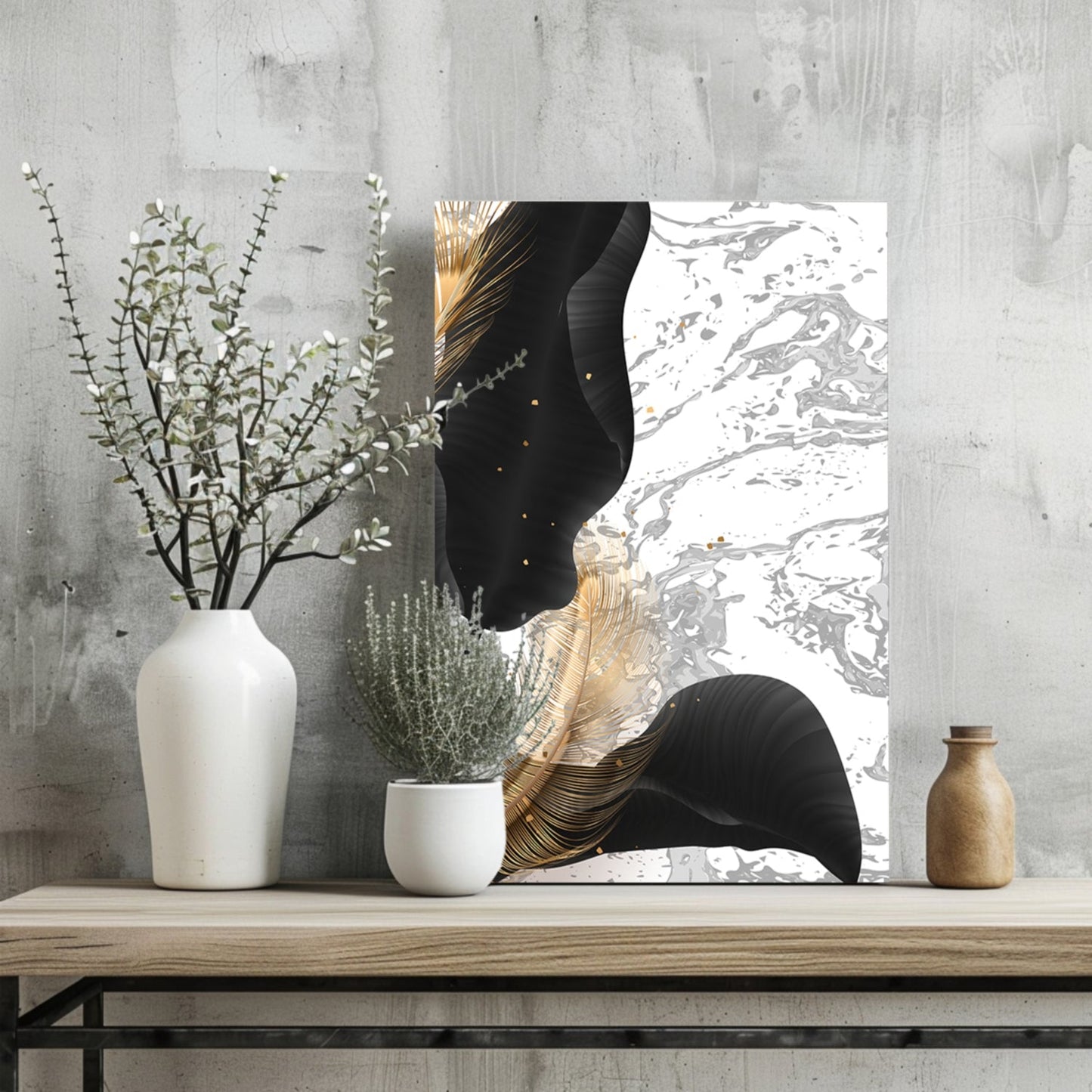 Modern Art Leaves Metal Wall Art