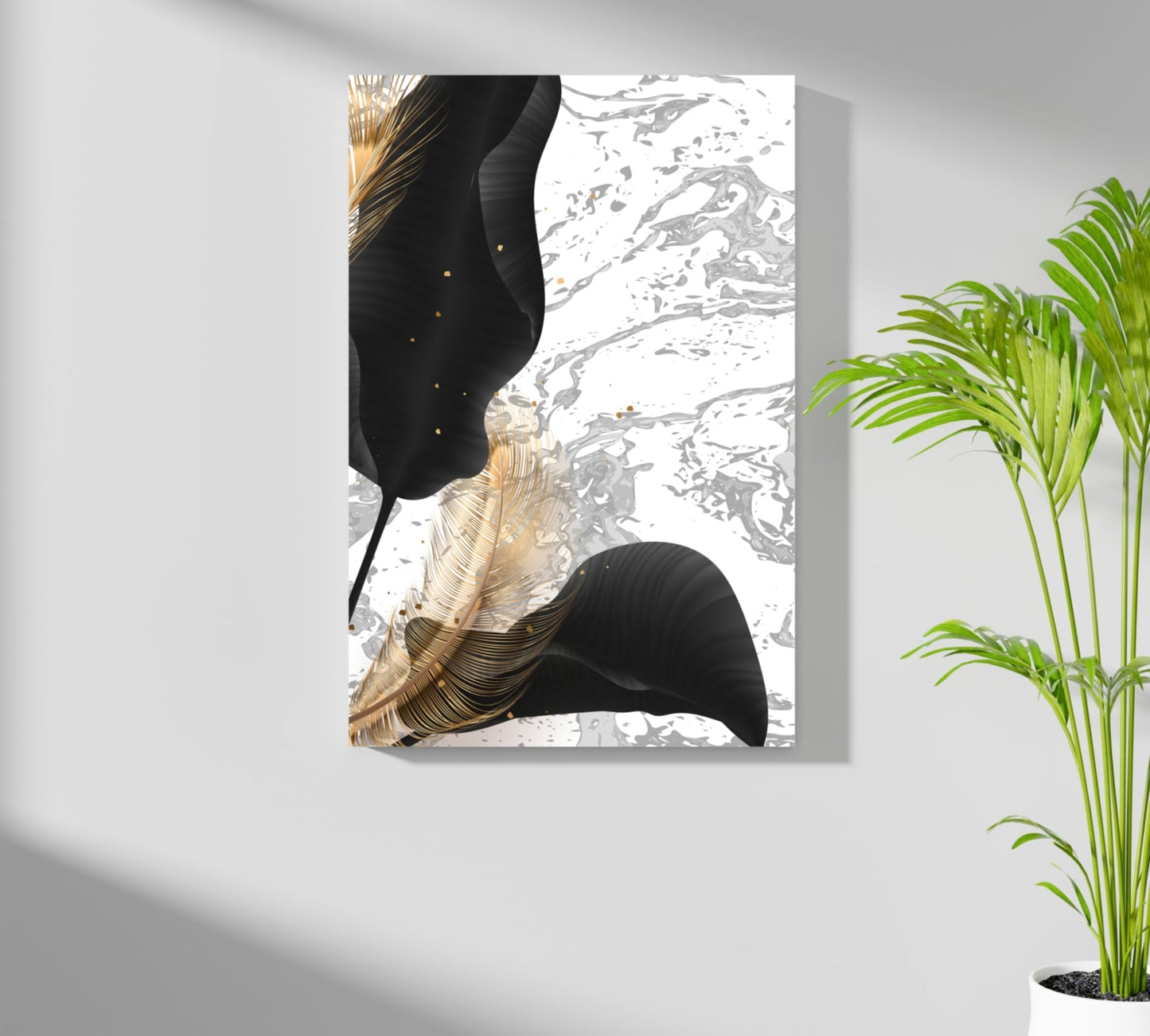 Modern Art Leaves Metal Wall Art