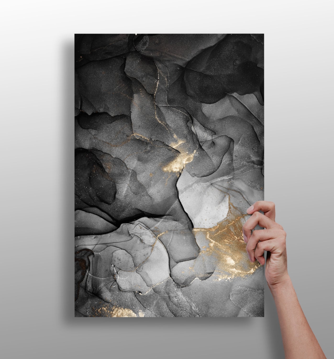 Marble pattern aluminum wall art print