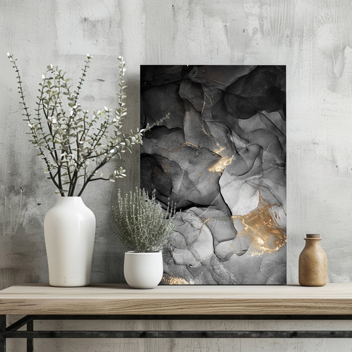Marble Design I Metal Wall Art