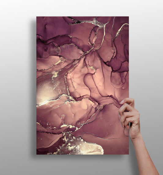 Marble pattern aluminum wall art print variant