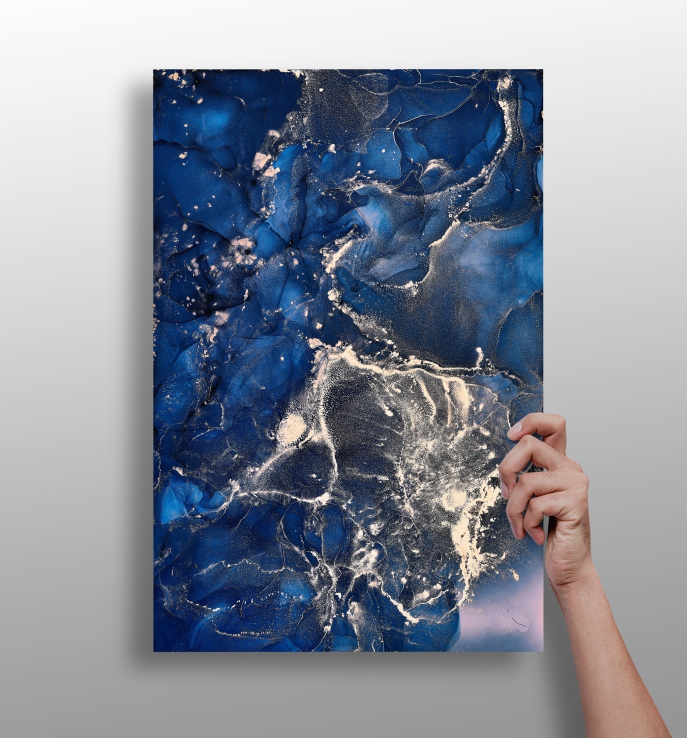 Marble pattern aluminum wall art print