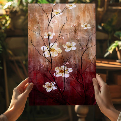 Abstract Flowers V1 Metal Wall Art