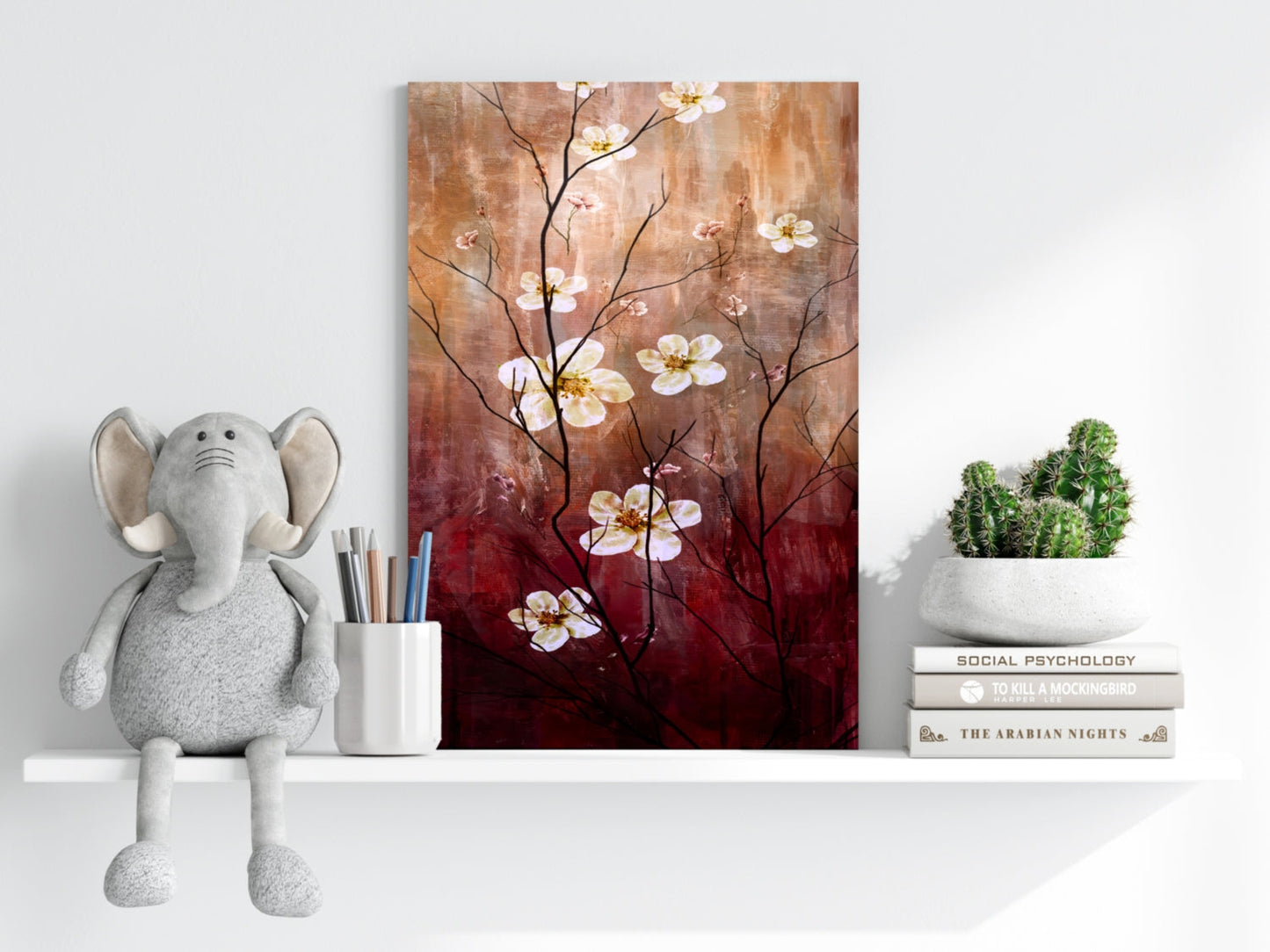 Abstract Flowers V1 Metal Wall Art