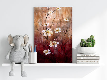 Abstract Flowers V1 Metal Wall Art