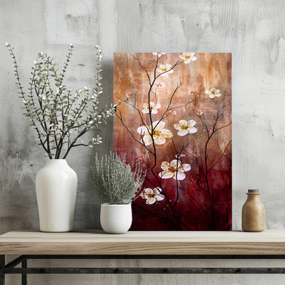 Abstract Flowers V1 Metal Wall Art