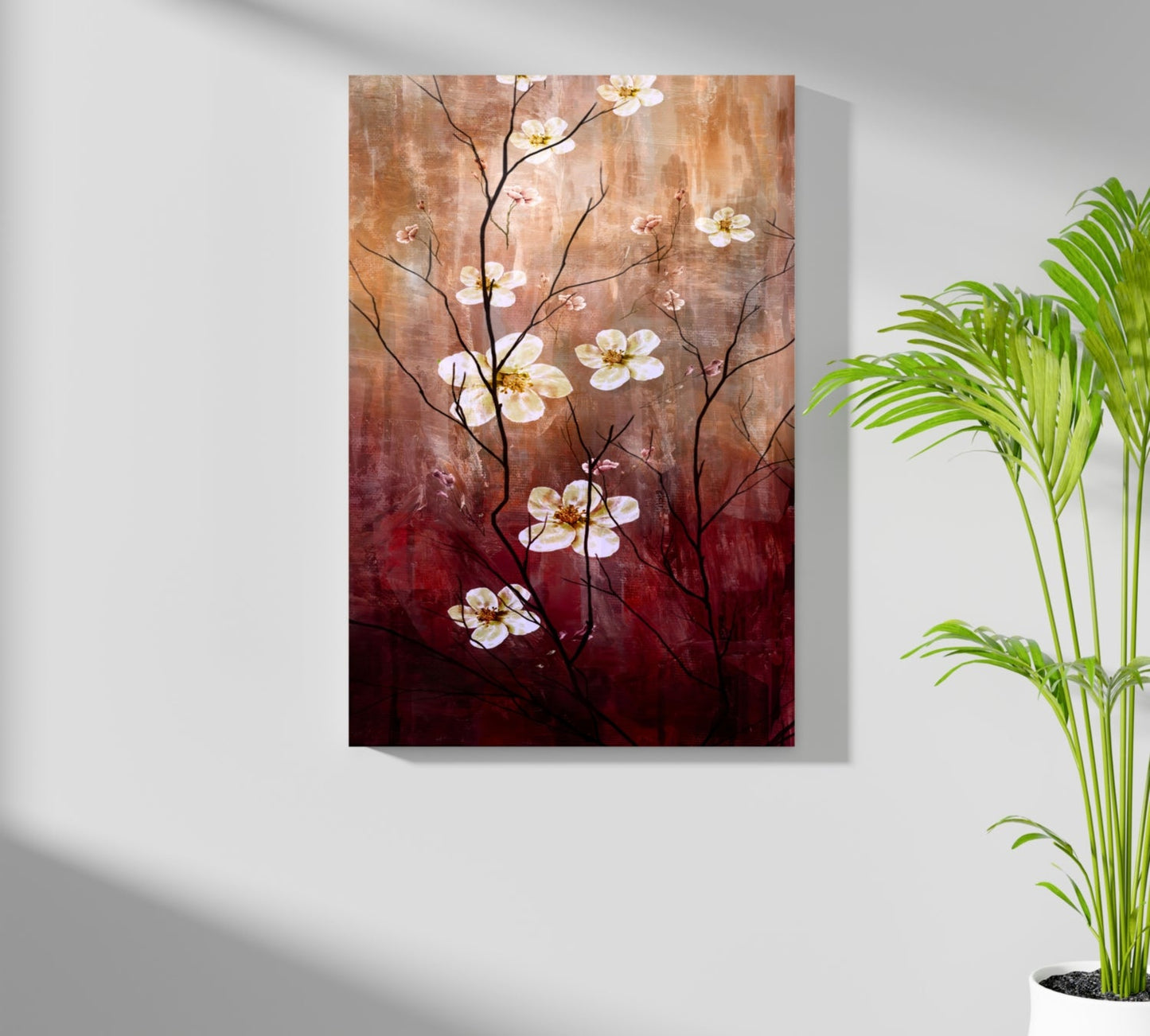 Abstract Flowers V1 Metal Wall Art