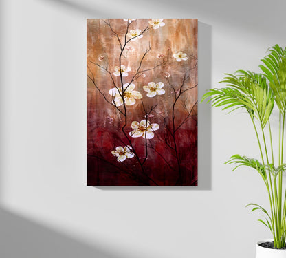 Abstract Flowers V1 Metal Wall Art