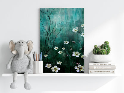 Abstract Flowers V2 Metal Wall Art