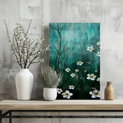 Abstract Flowers V2 Metal Wall Art