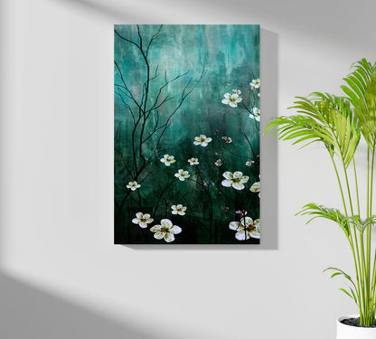 Abstract Flowers V2 Metal Wall Art