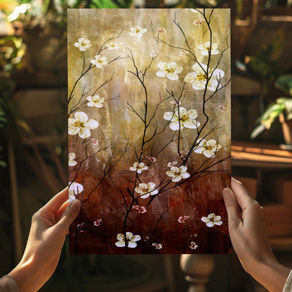 Abstract Flowers V3 Metal Wall Art