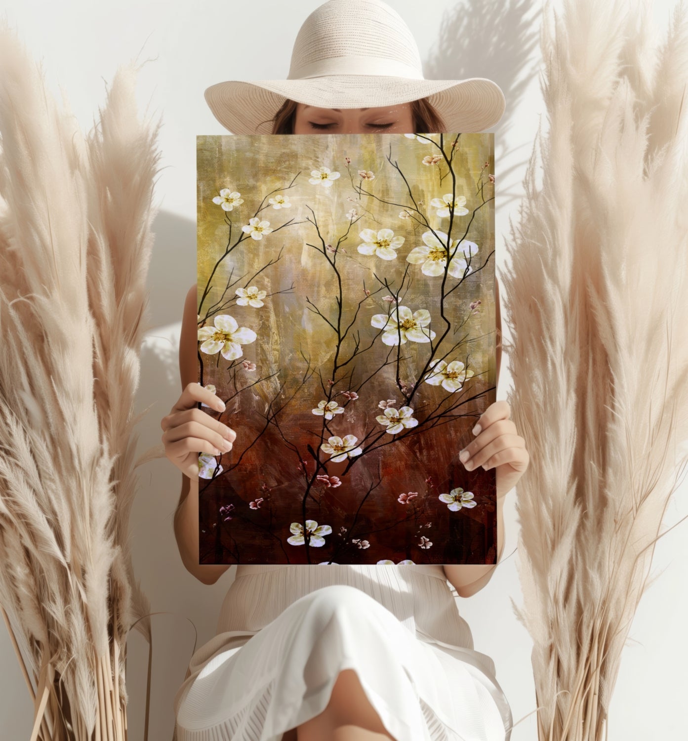 Abstract Flowers V3 Metal Wall Art