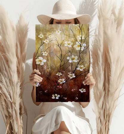 Abstract Flowers V3 Metal Wall Art