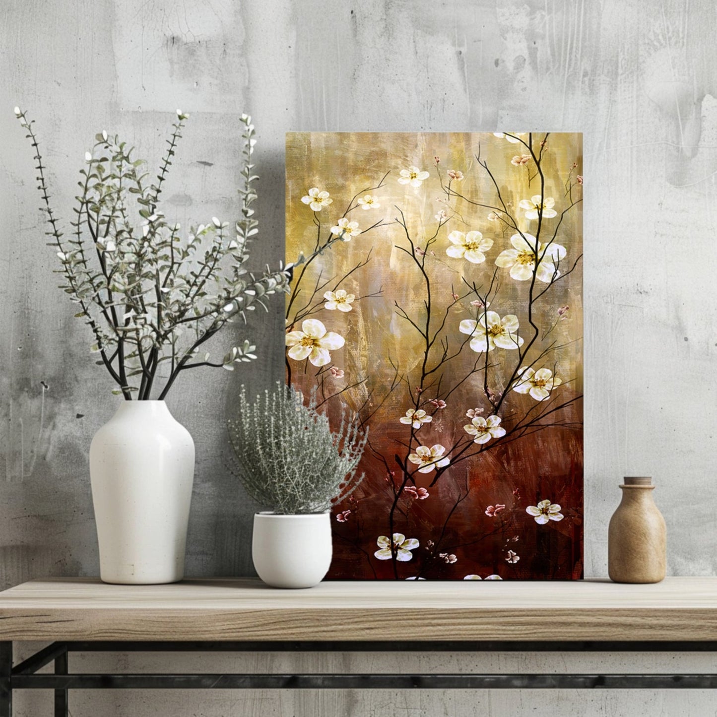 Abstract Flowers V3 Metal Wall Art