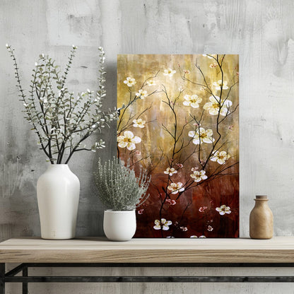 Abstract Flowers V3 Metal Wall Art