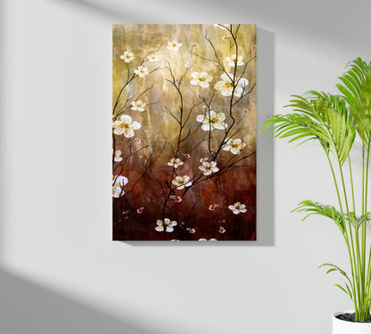 Abstract Flowers V3 Metal Wall Art