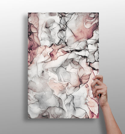 Marble Design Aluminum Print with sleek marbled pattern