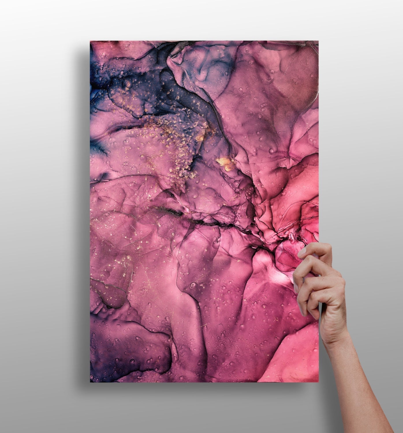 Marble Design metal wall art panel with modern marble pattern