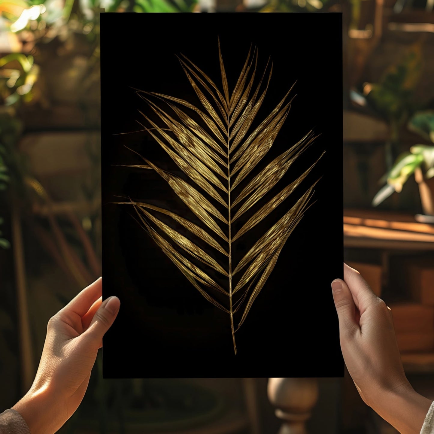 Golden Leaf Metal Wall Art