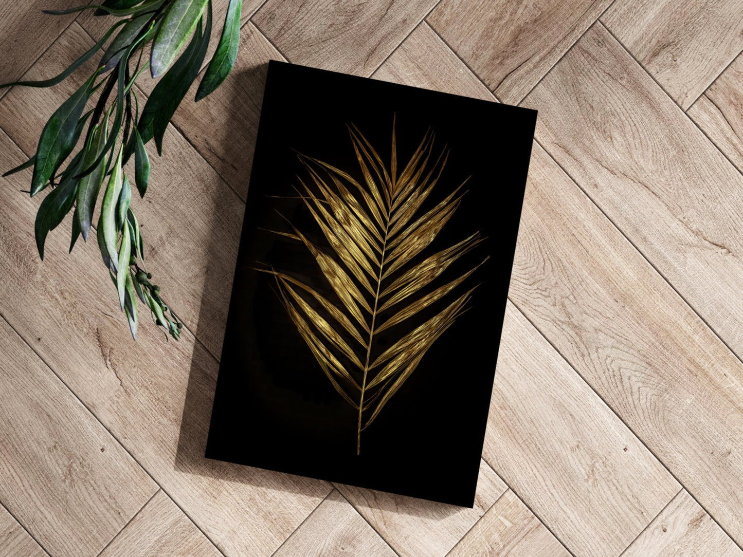 Golden Leaf Metal Wall Art