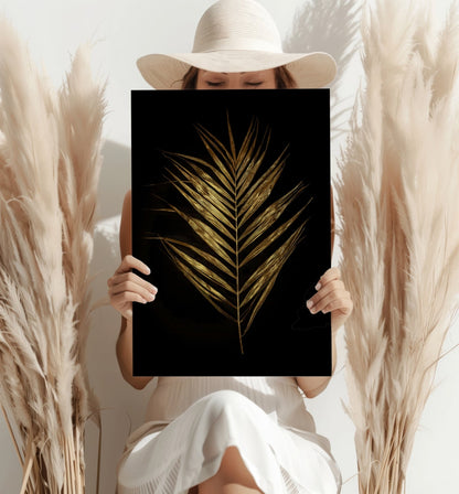 Golden Leaf Metal Wall Art