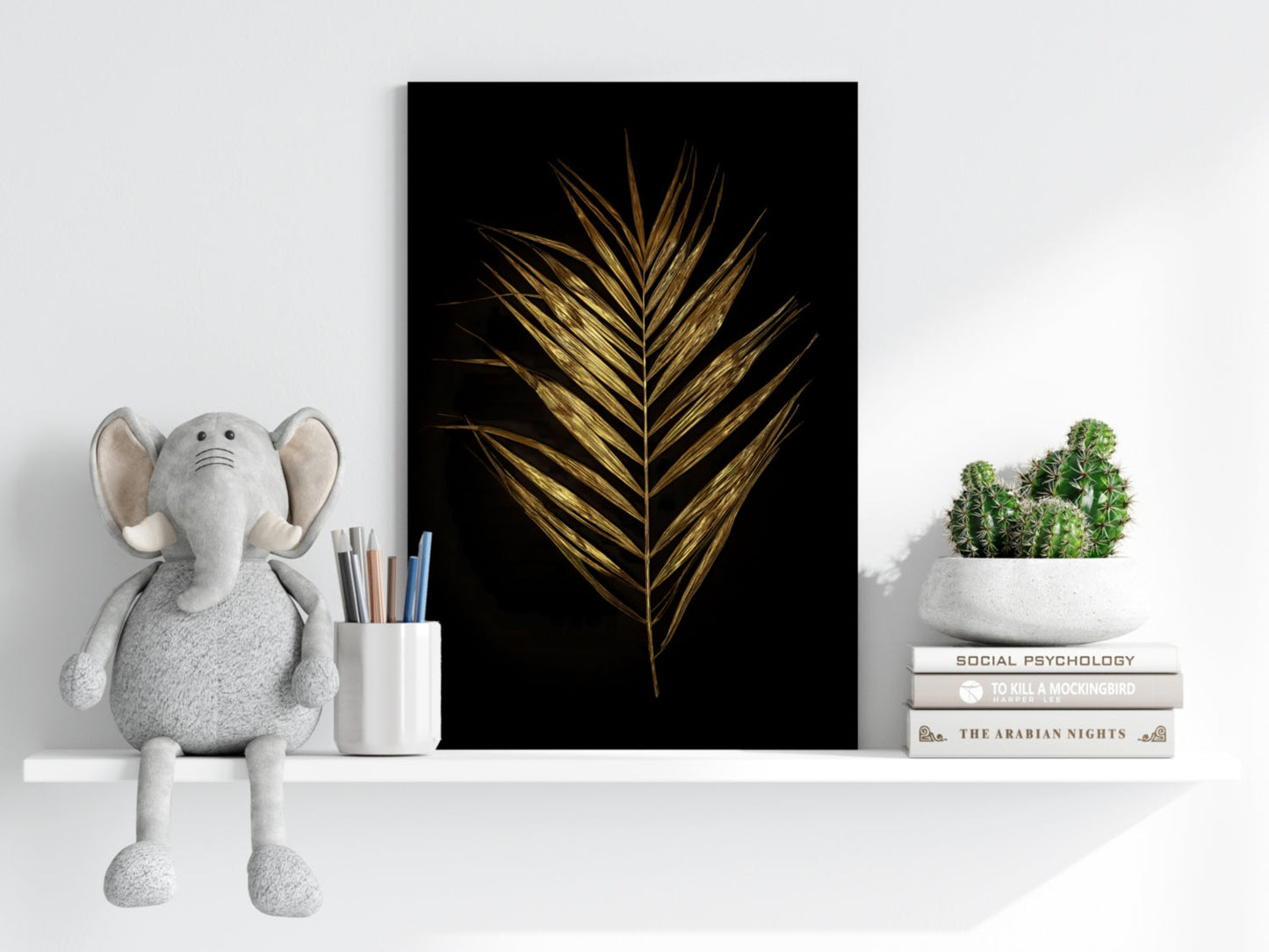 Golden Leaf Metal Wall Art