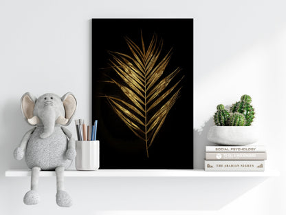 Golden Leaf Metal Wall Art