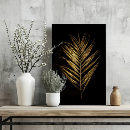 Golden Leaf Metal Wall Art