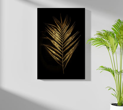 Golden Leaf Metal Wall Art