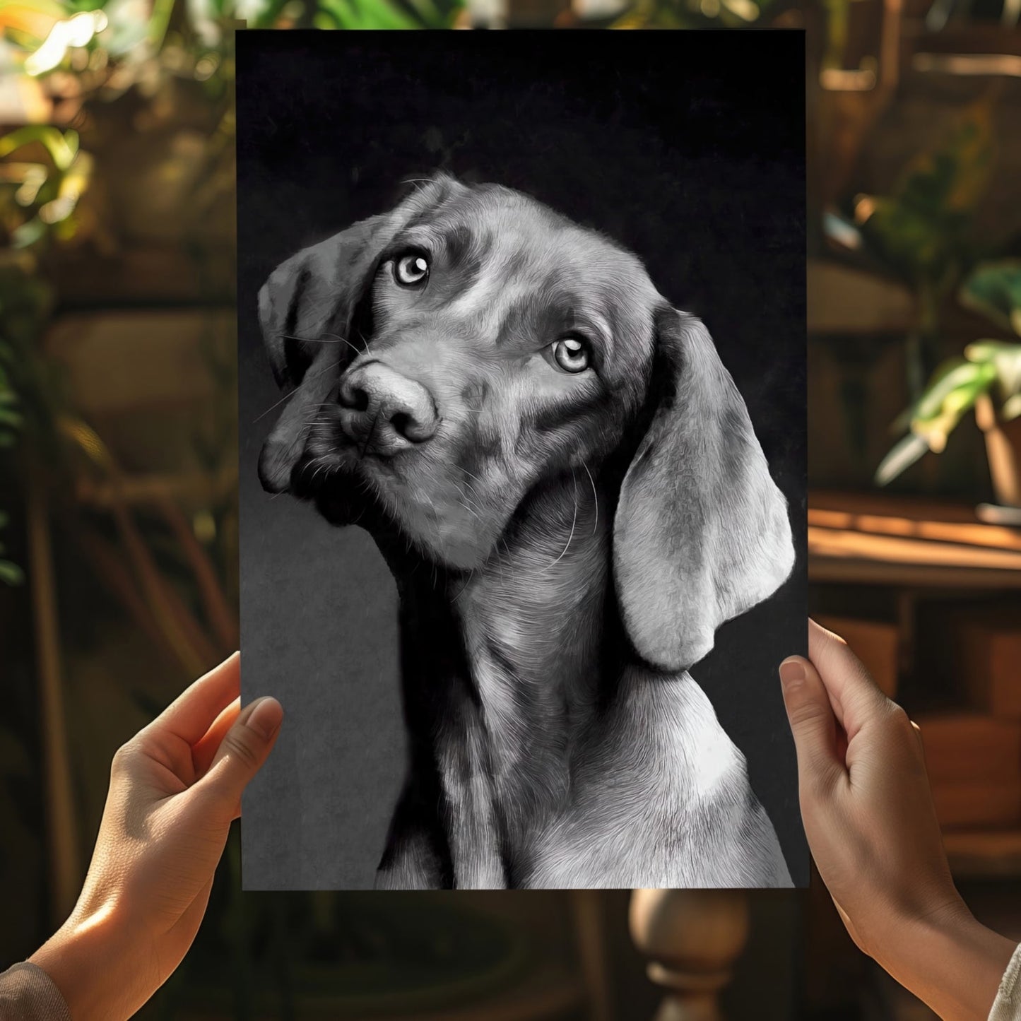 Cute Dog Aluminum Print Wall Art