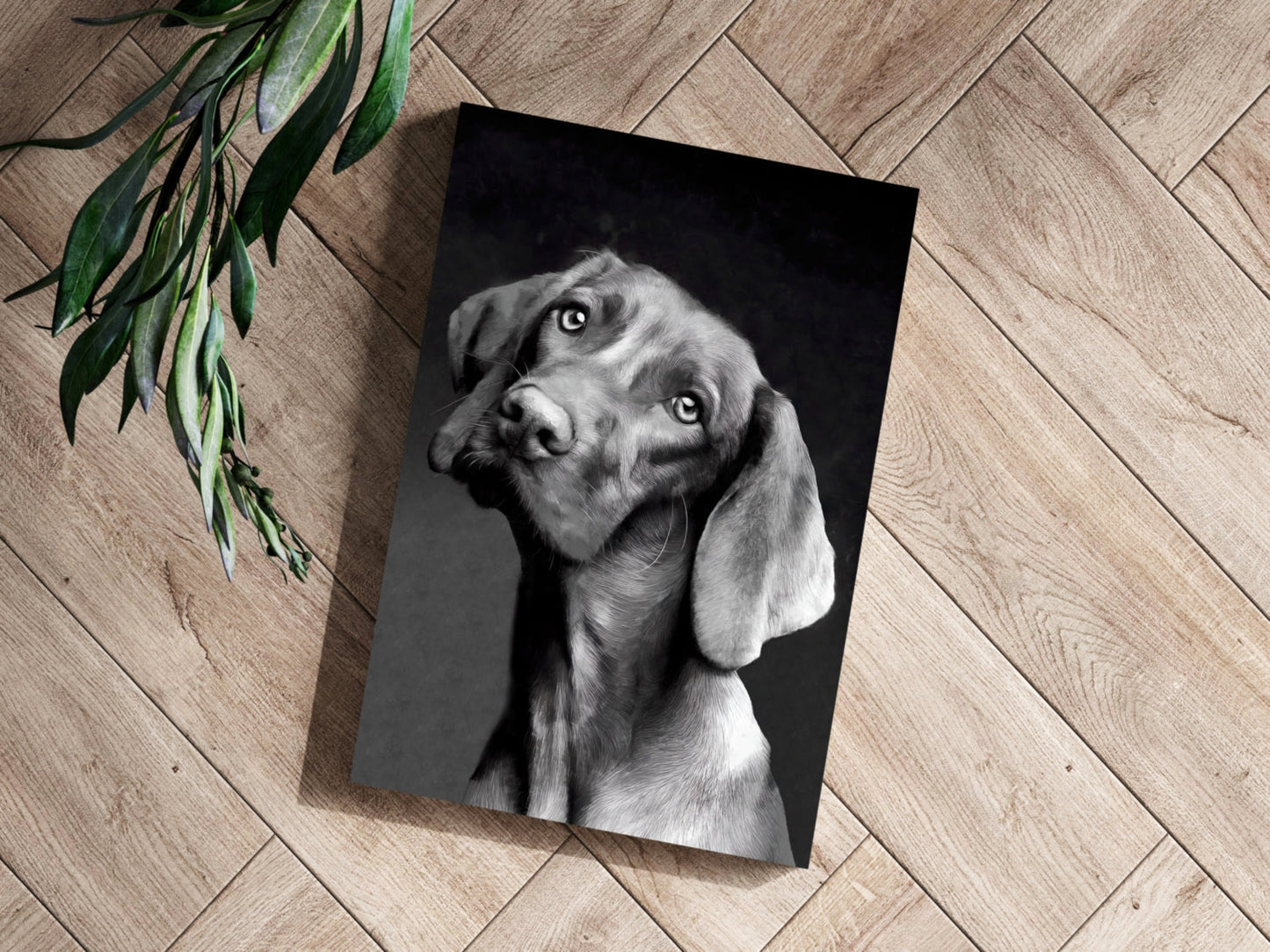 Cute Dog Aluminum Print Wall Art