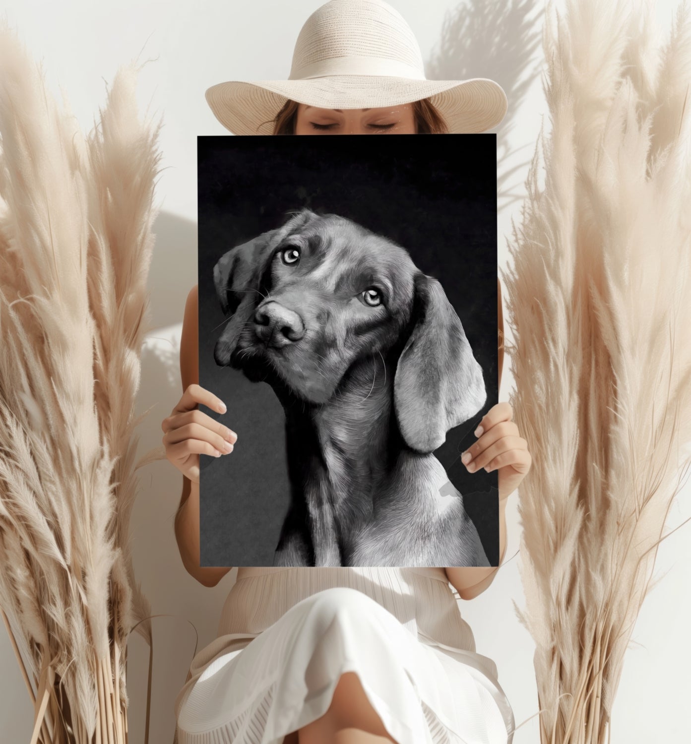 Cute Dog Aluminum Print Wall Art