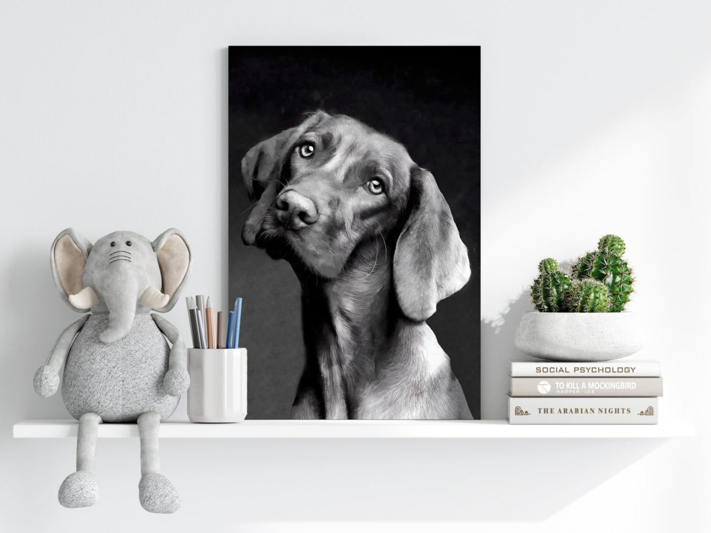 Cute Dog Aluminum Print Wall Art