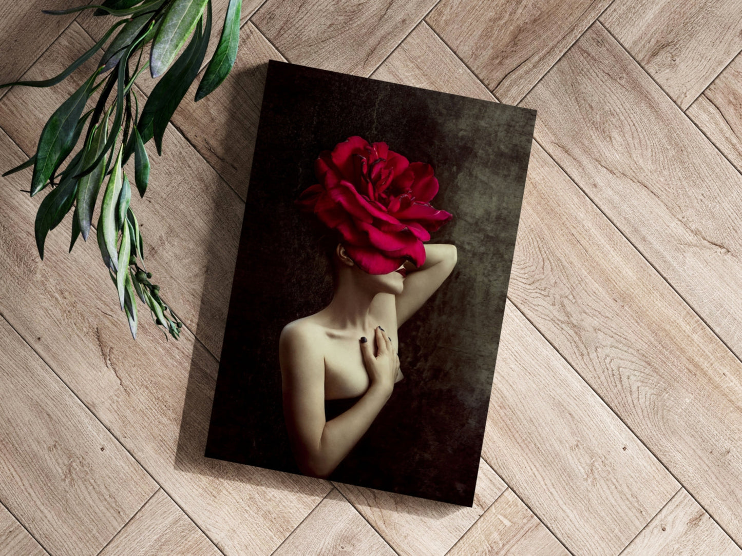 Woman Abstract Flower Metal Wall Art