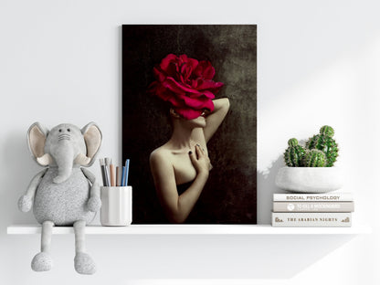 Woman Abstract Flower Metal Wall Art