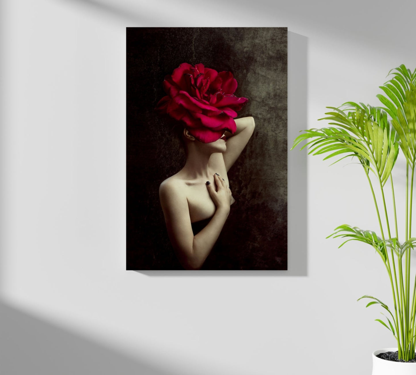 Woman Abstract Flower Metal Wall Art