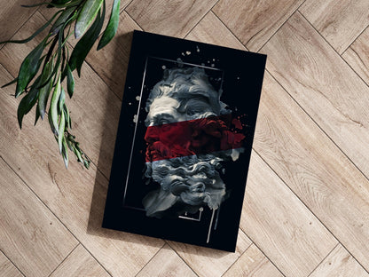 Poseidon Red Metal Wall Art