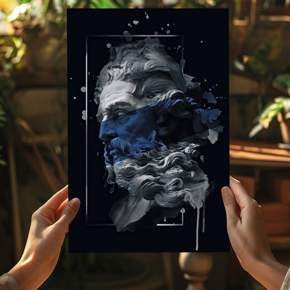Poseidon Blue Metal Wall Art