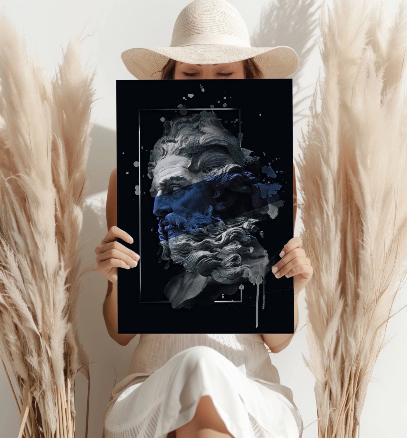 Poseidon Blue Metal Wall Art