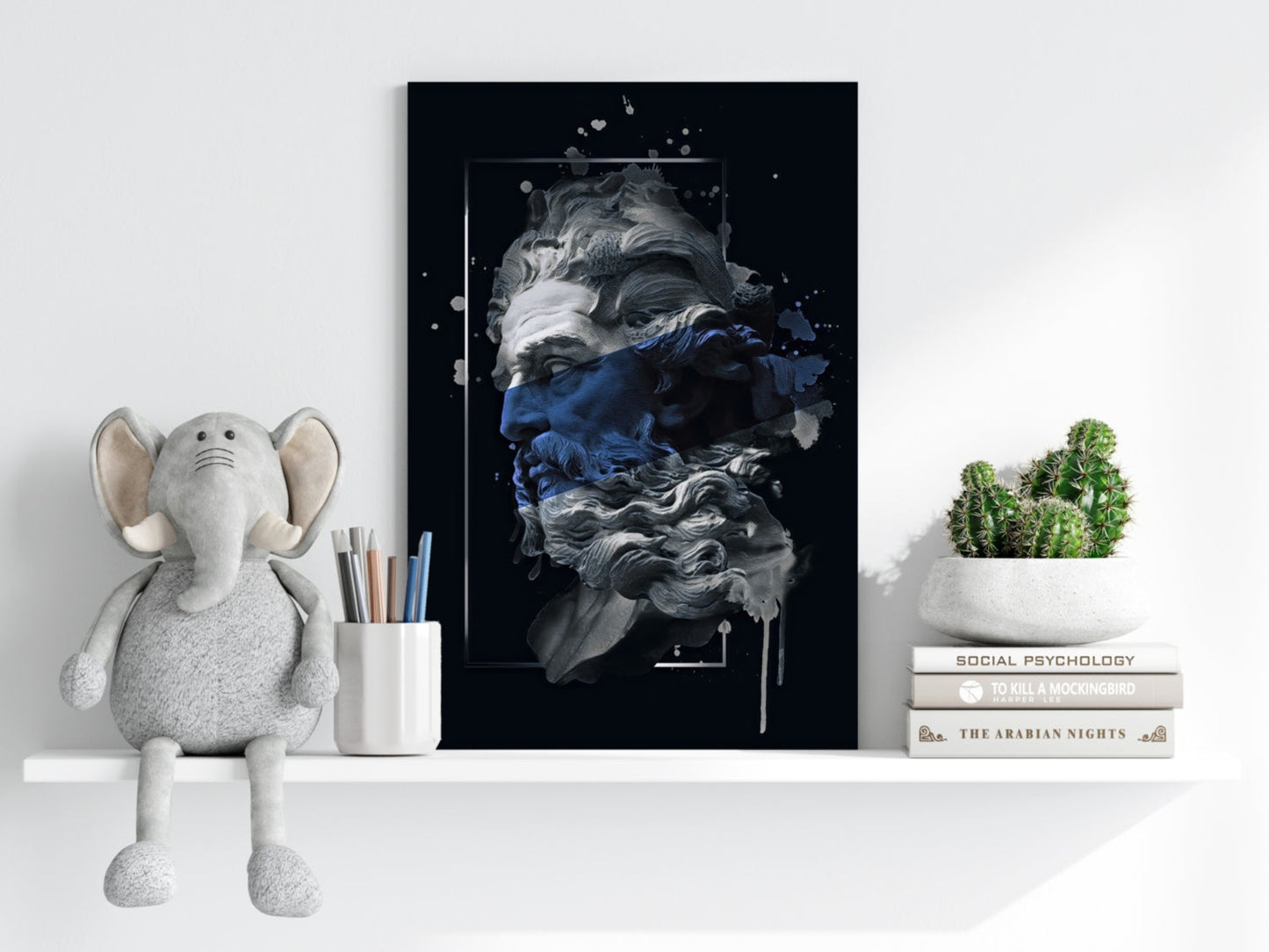 Poseidon Blue Metal Wall Art