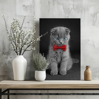 Cute Kitten Metal Wall Art