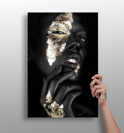 Woman in fashion metal wall art
