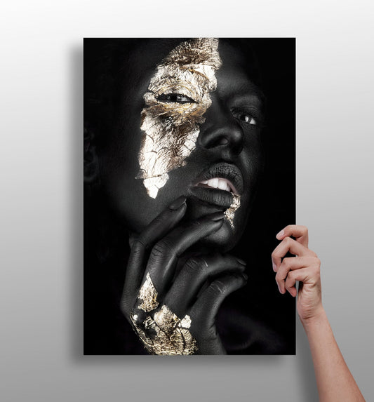 Woman in fashion metal wall art