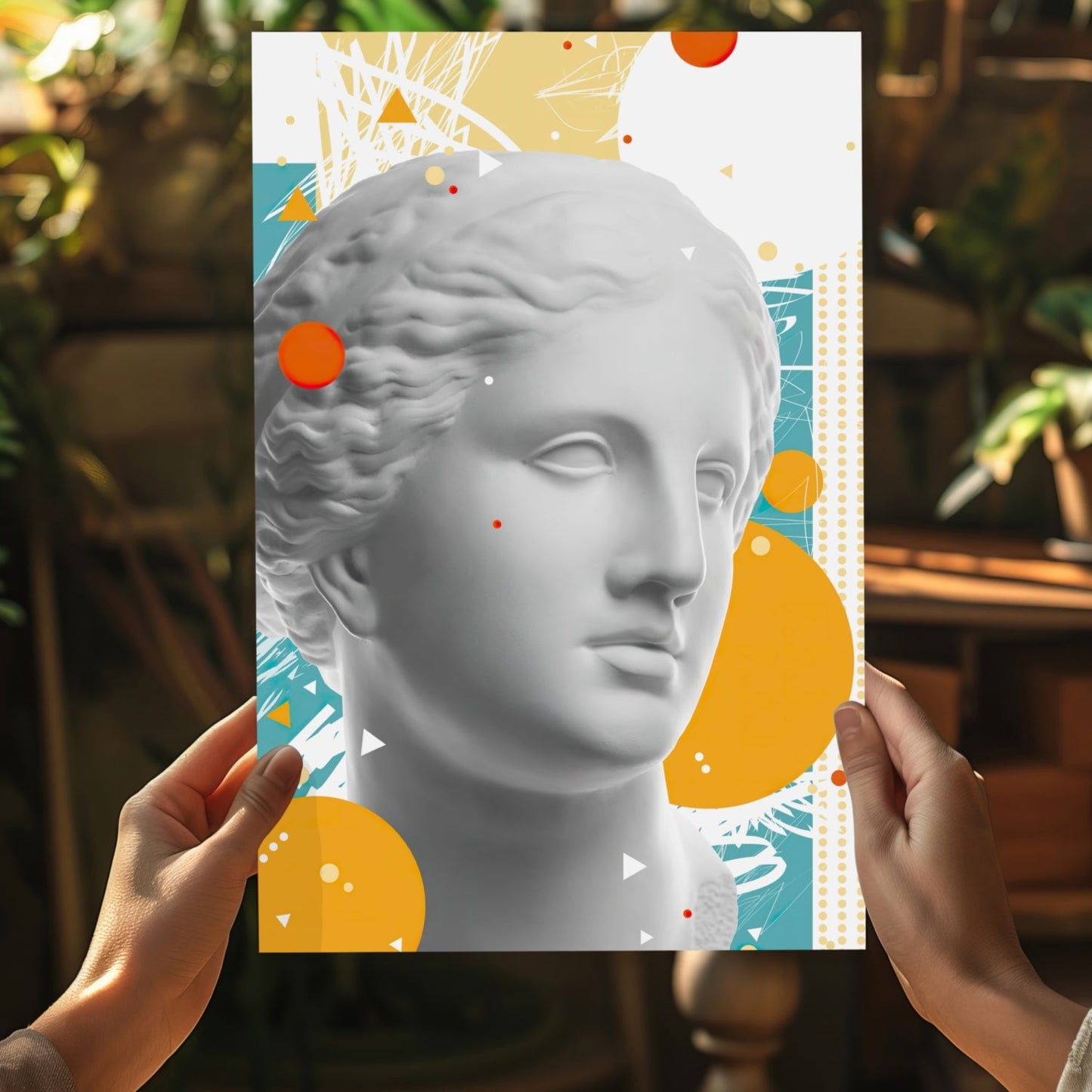 Statue Head Contemporary Metal Wall Art