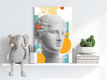 Statue Head Contemporary Metal Wall Art
