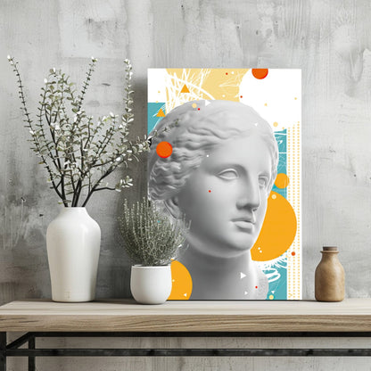 Statue Head Contemporary Metal Wall Art