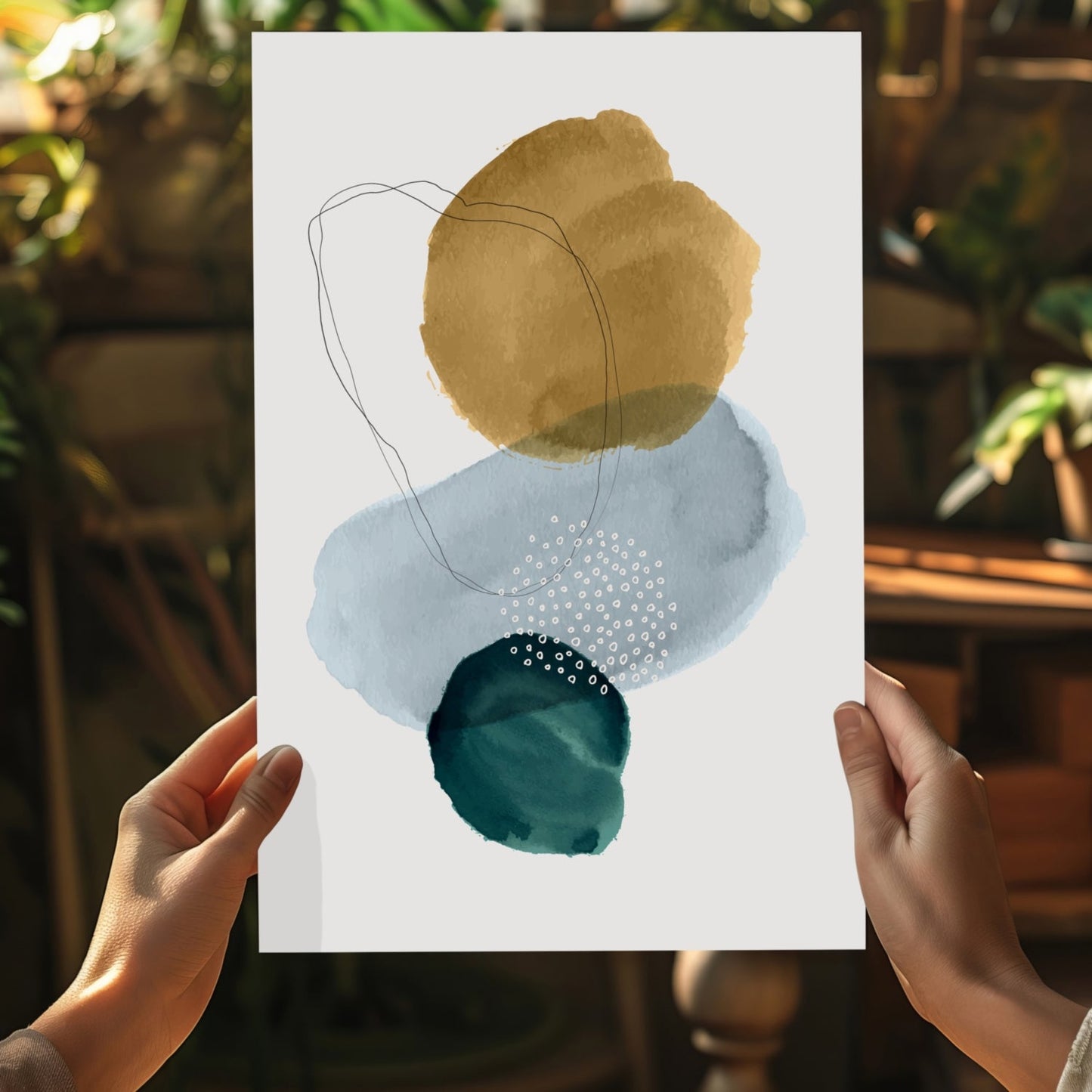 Modern Art Shape Aluminum Print